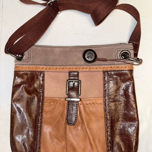 The Sak Boho Leather Crossbody Bag Brown Tan Suede Adjustable strap - Picture 1 of 7